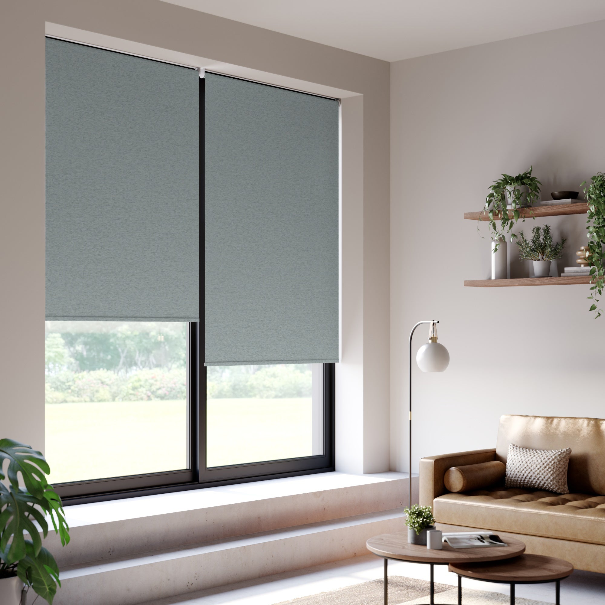 Althea Made to Measure Blackout Roller Blind Althea Green