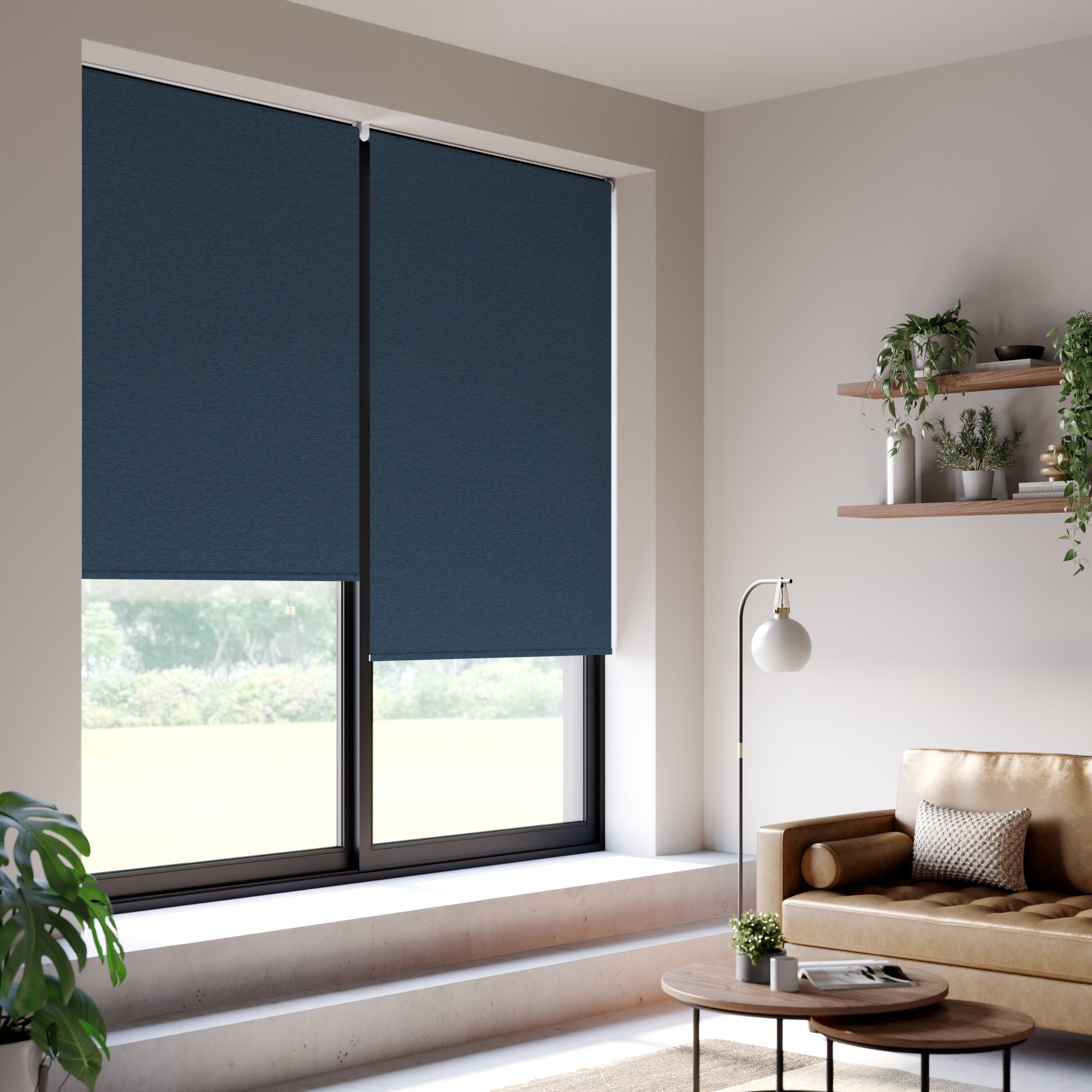 Althea Made to Measure Blackout Roller Blind Althea Navy
