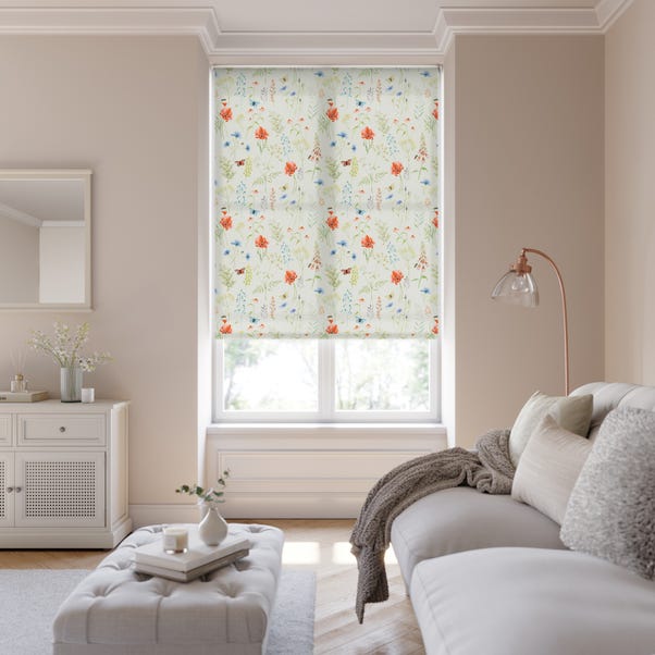 Poppy Daylight Made to Measure Roller Blind Poppies Red