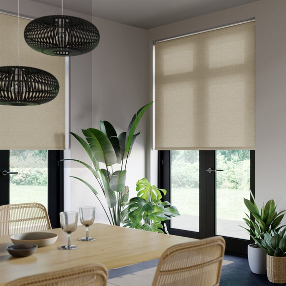 Hampton Daylight Made to Measure Roller Blind Hampton Picket Fence Natural