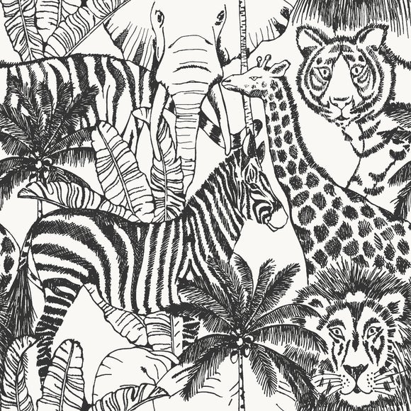 Wild Thing Flame Retardant Blackout Made to Measure Roller Blind Wild Thing Monochrome