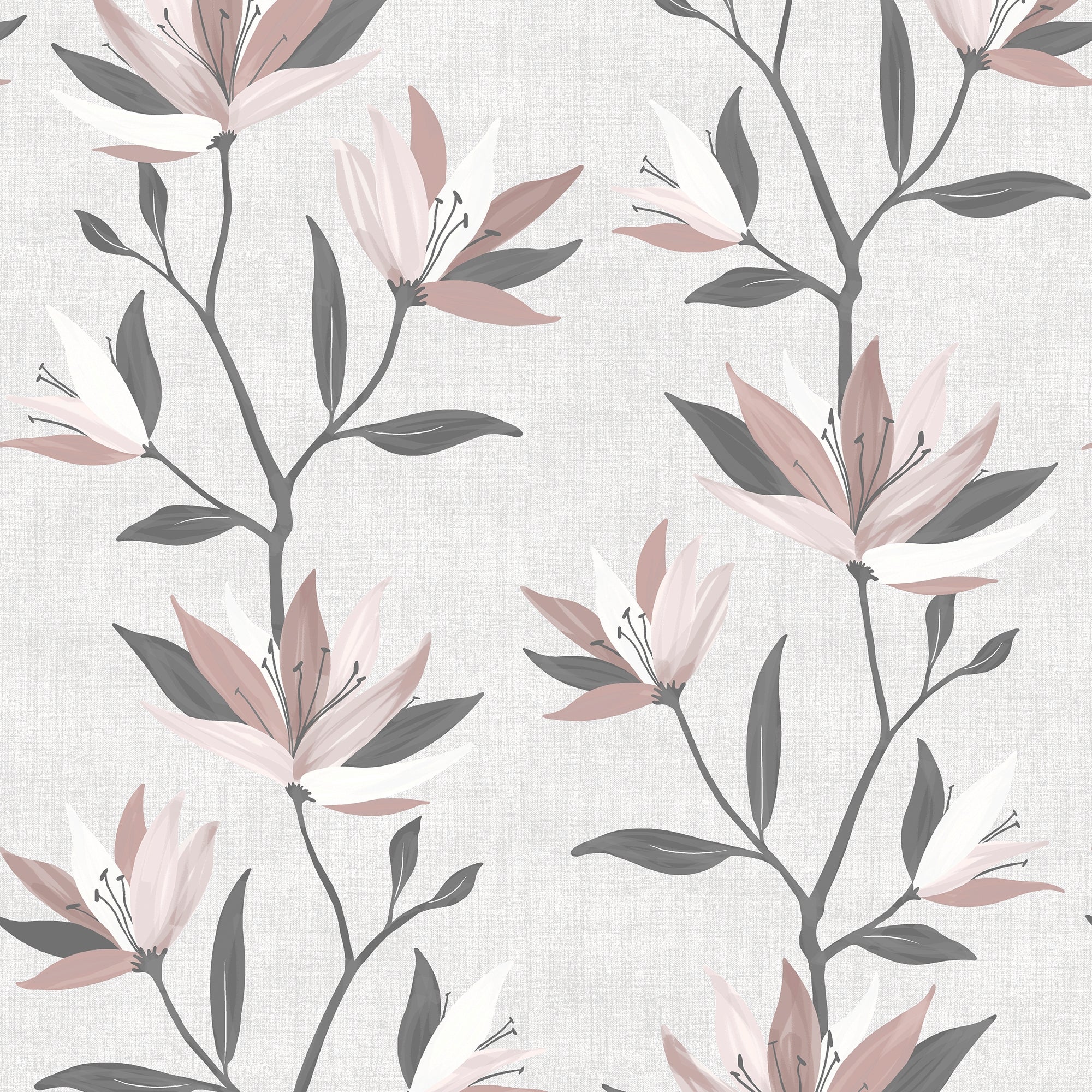 Lily Flame Retardant Daylight Made to Measure Roller Blind Lily Spring Blossom