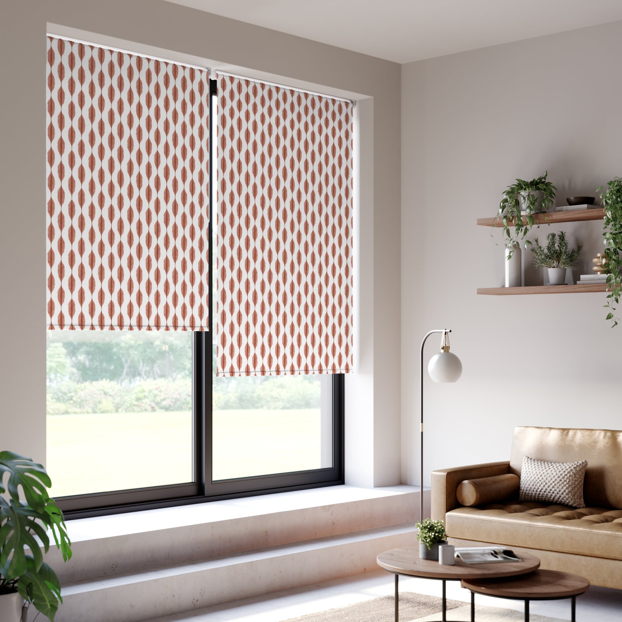 Ikat Daylight Made to Measure Roller Blind Ikat Clay