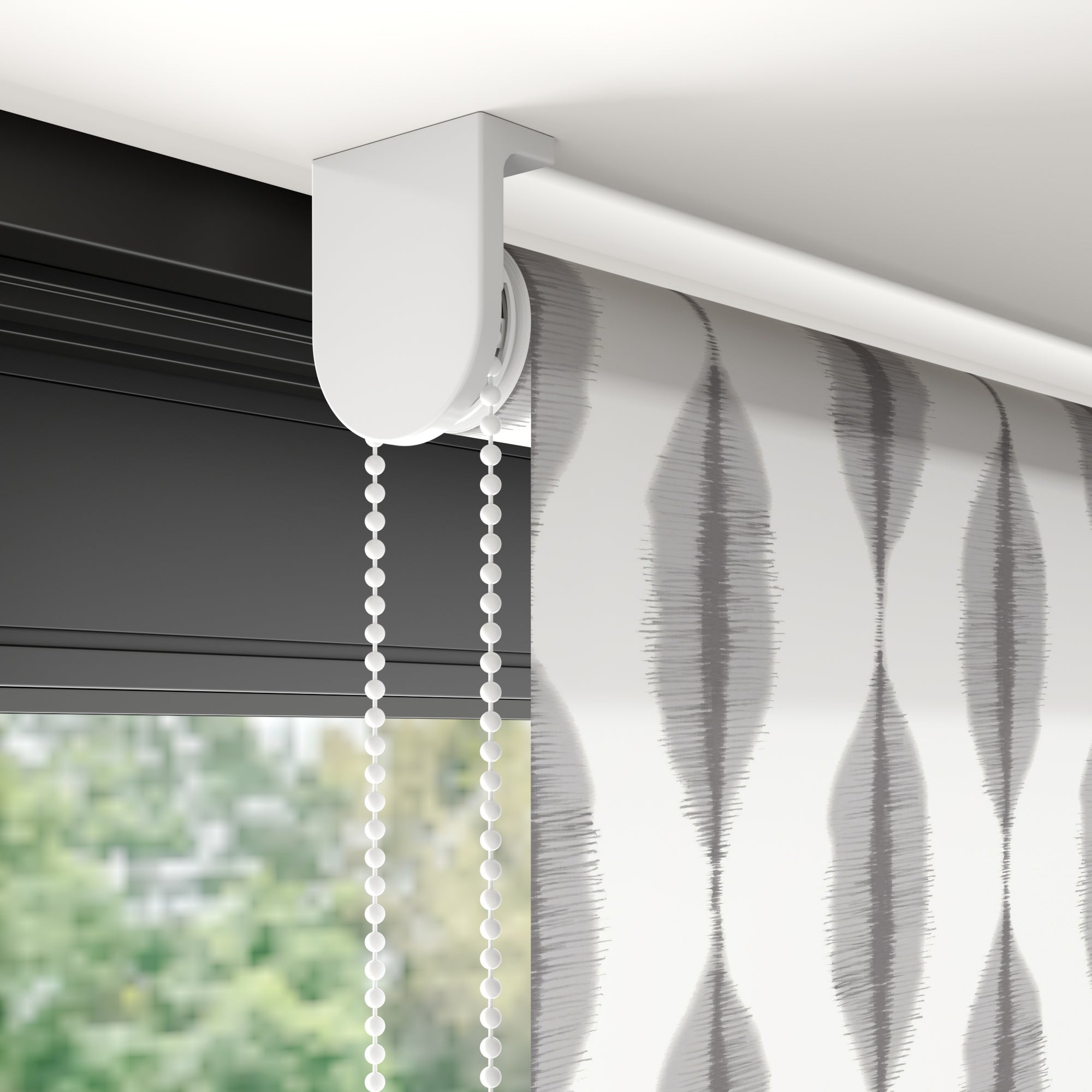 Ikat Daylight Made to Measure Roller Blind Ikat Graphite