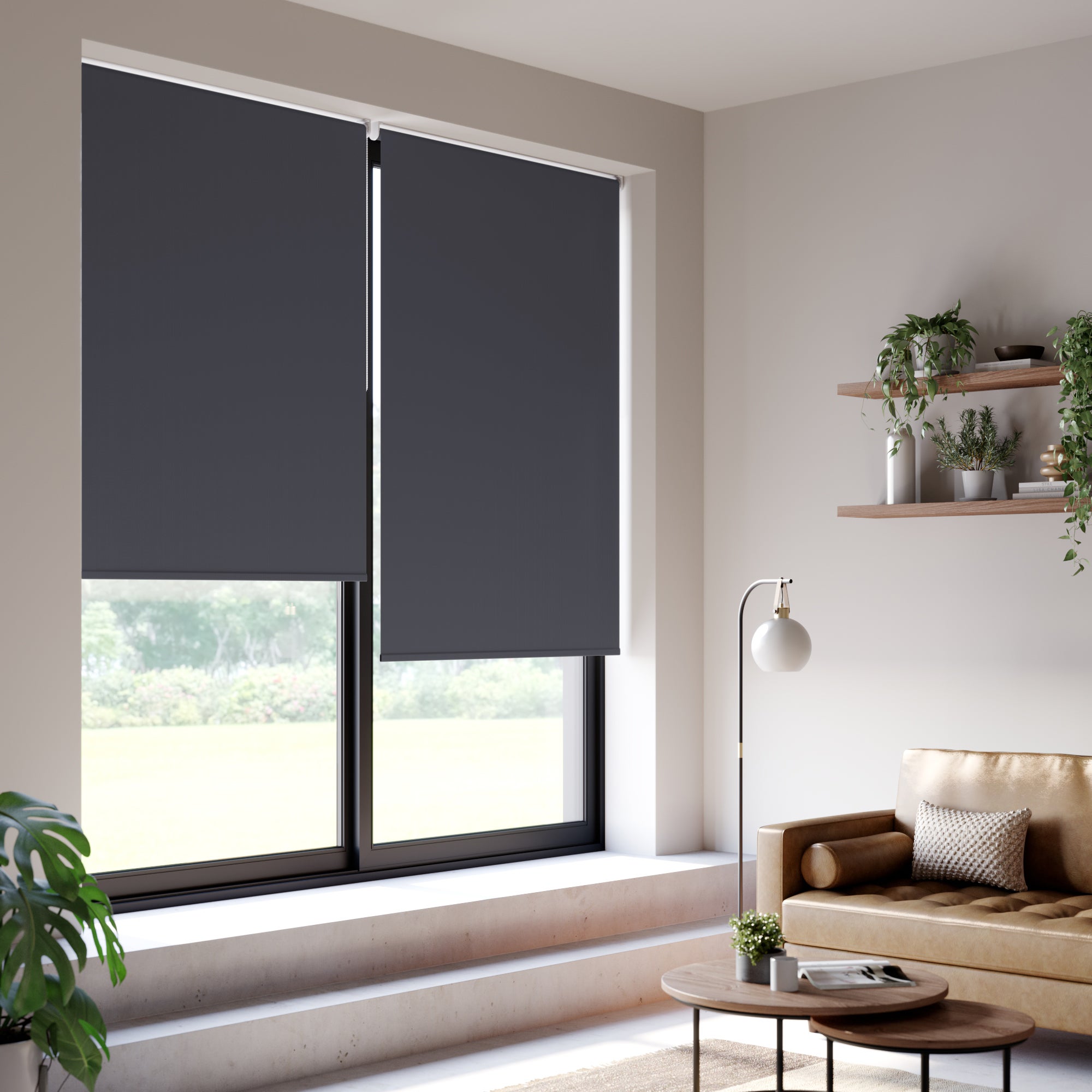 Maison Blackout Made to Measure Roller Blind Graphite (Grey)