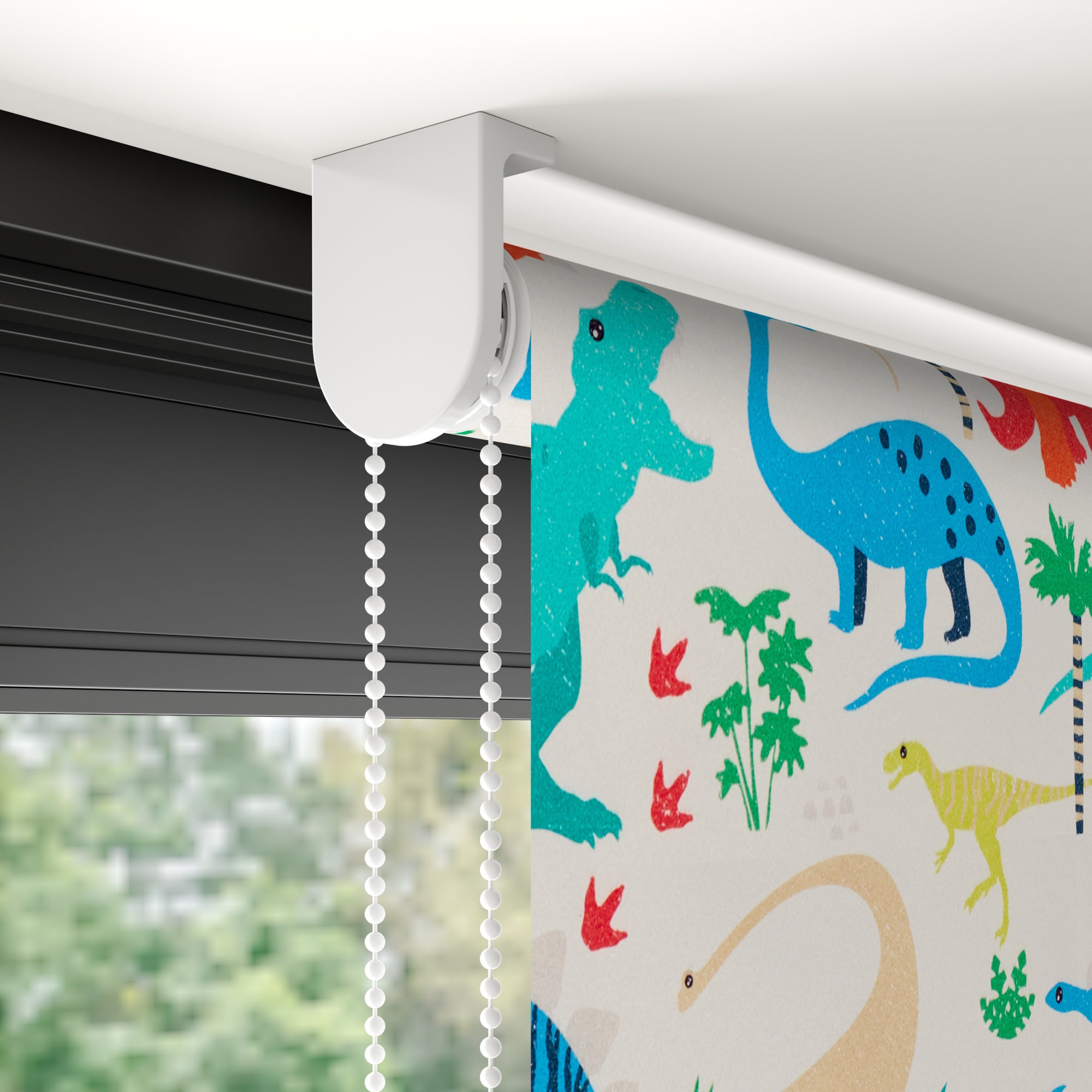 Dino Blackout Made to Measure Roller Blind MultiColoured