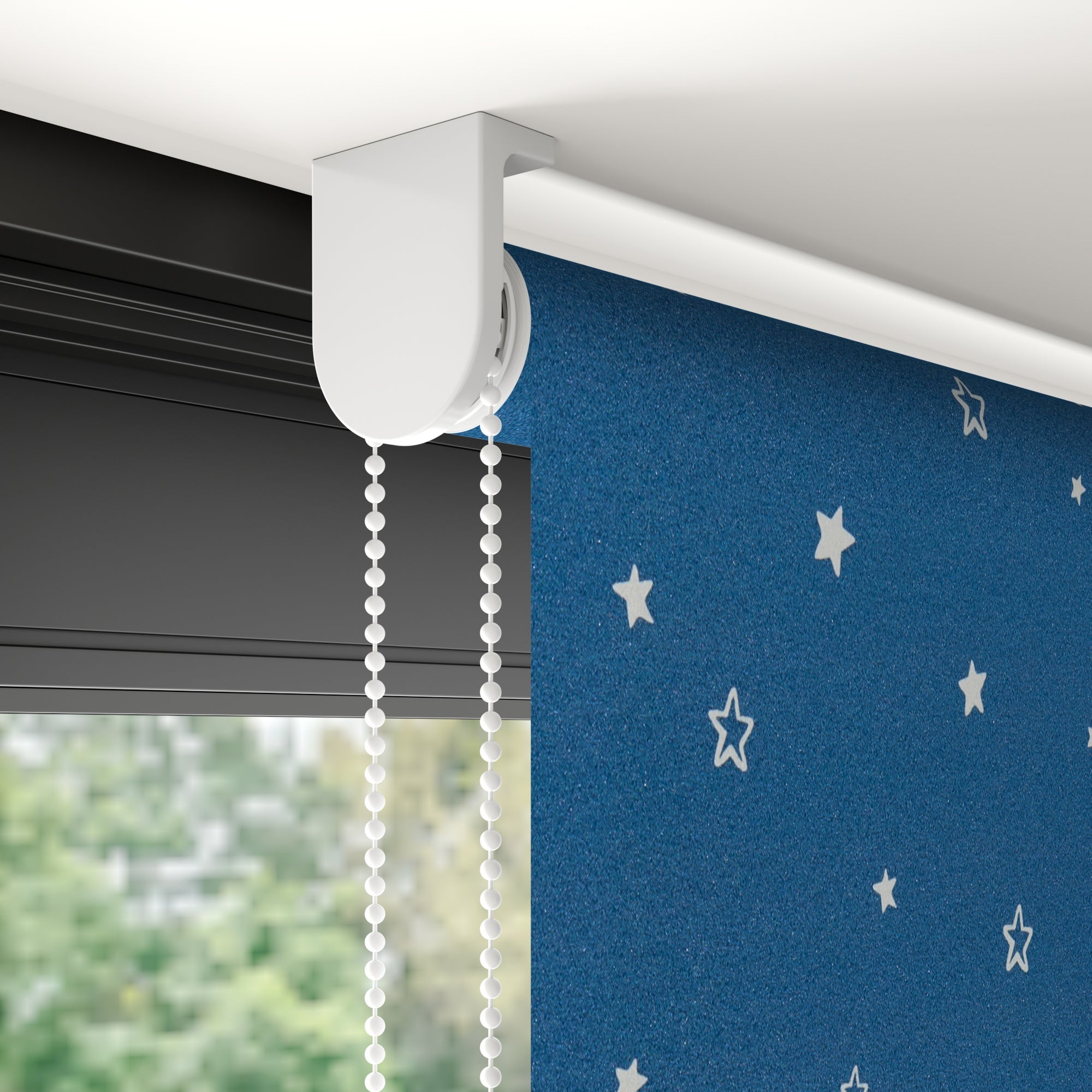 Starry Night Blackout Made to Measure Roller Blind Starry Nights Blue