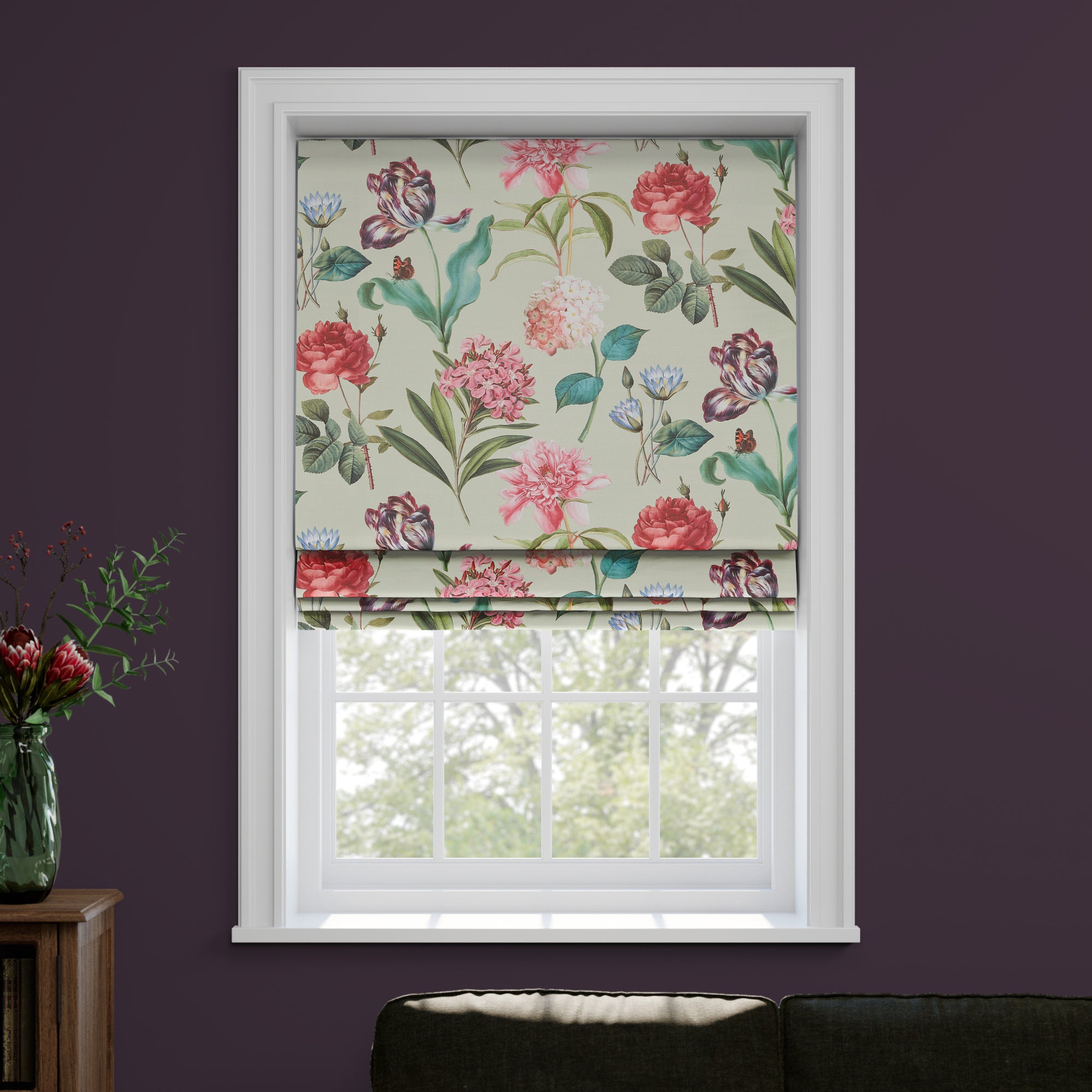 Botanical Garden Made to Measure Roman Blind Botanical Garden Sage