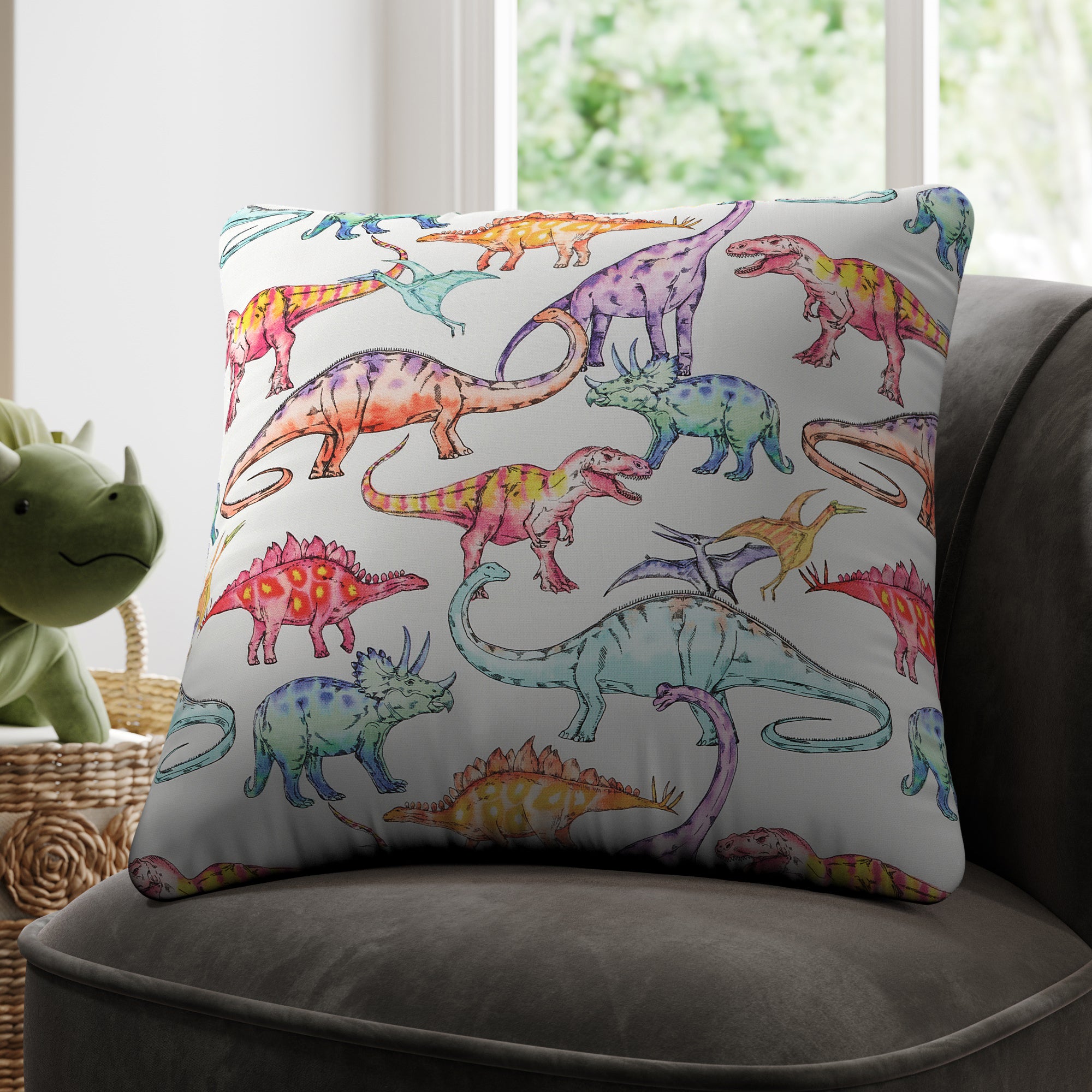 Dinosaur Gallery Made to Order Cushion Cover Dinosaur Gallery Multi