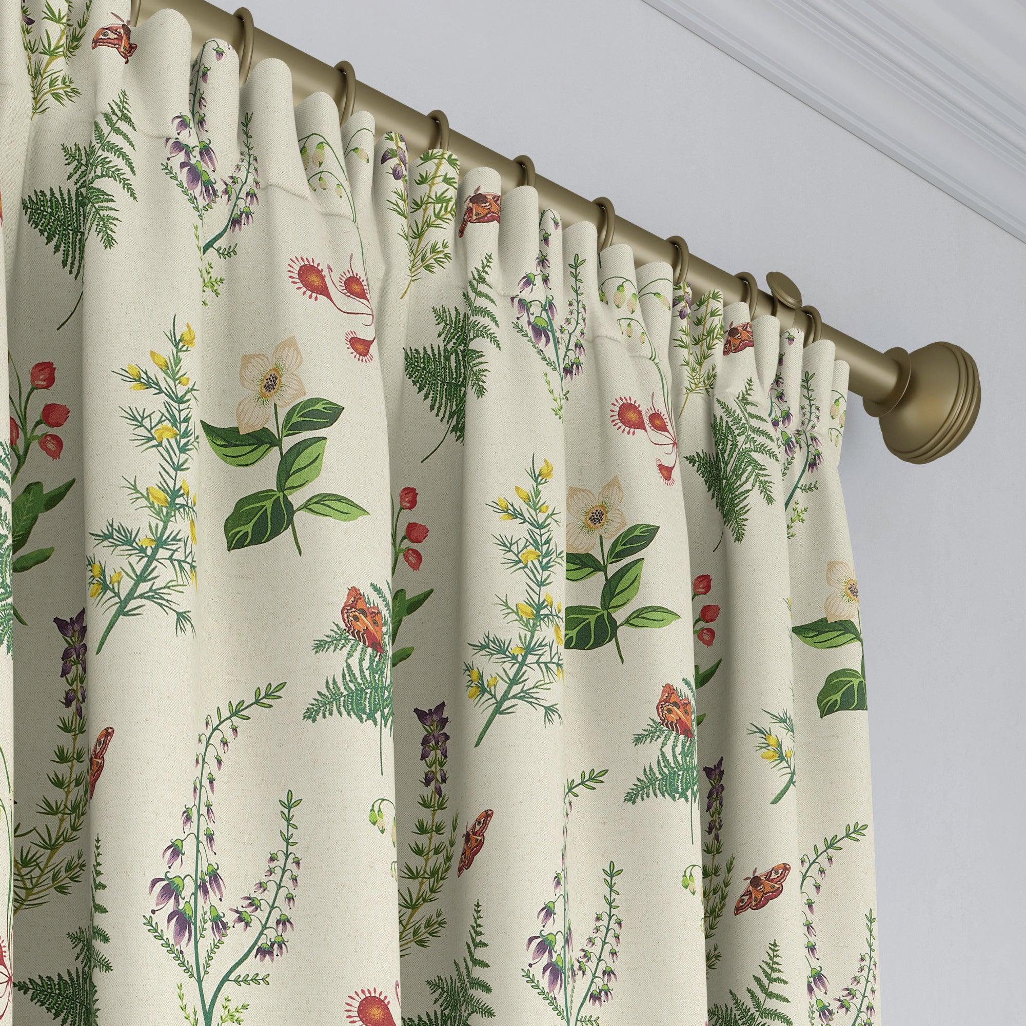 Moorland Cotton Linen Made to Measure Curtains Moorland Natural