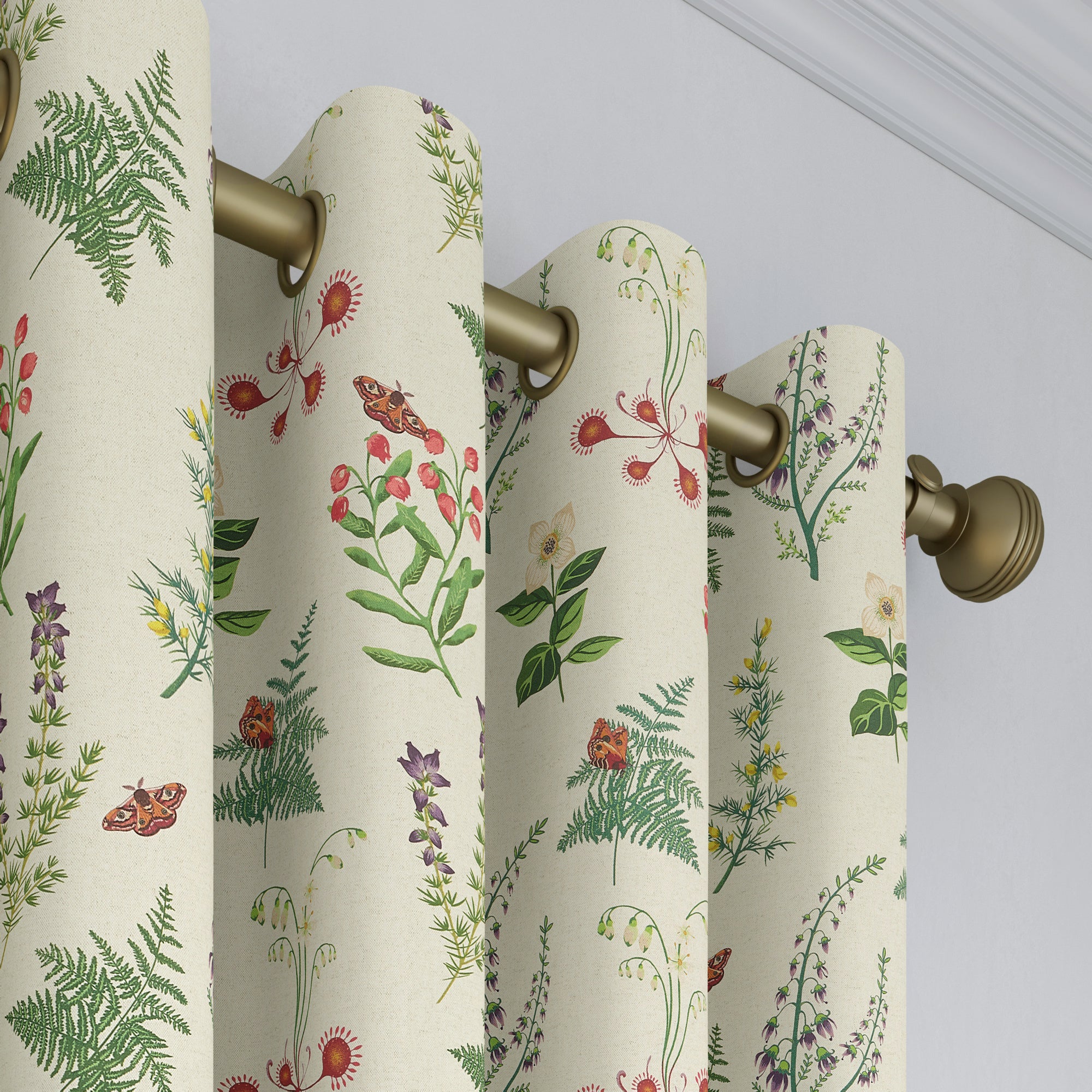 Moorland Cotton Linen Made to Measure Curtains Moorland Natural