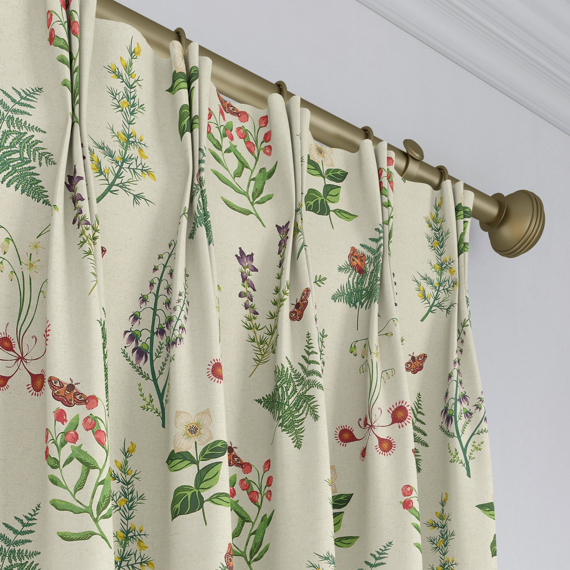 Moorland Cotton Linen Made to Measure Curtains Moorland Natural