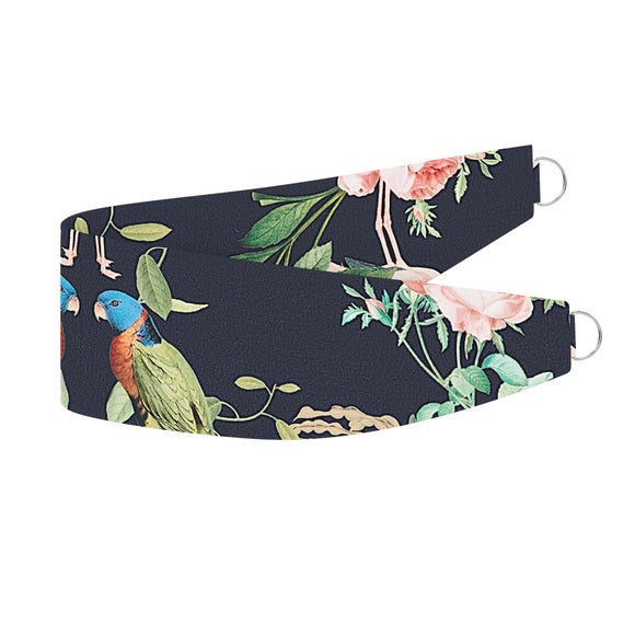Tropical Kaleidoscope Made to Order Tieback Tropical Kaleidoscope Navy