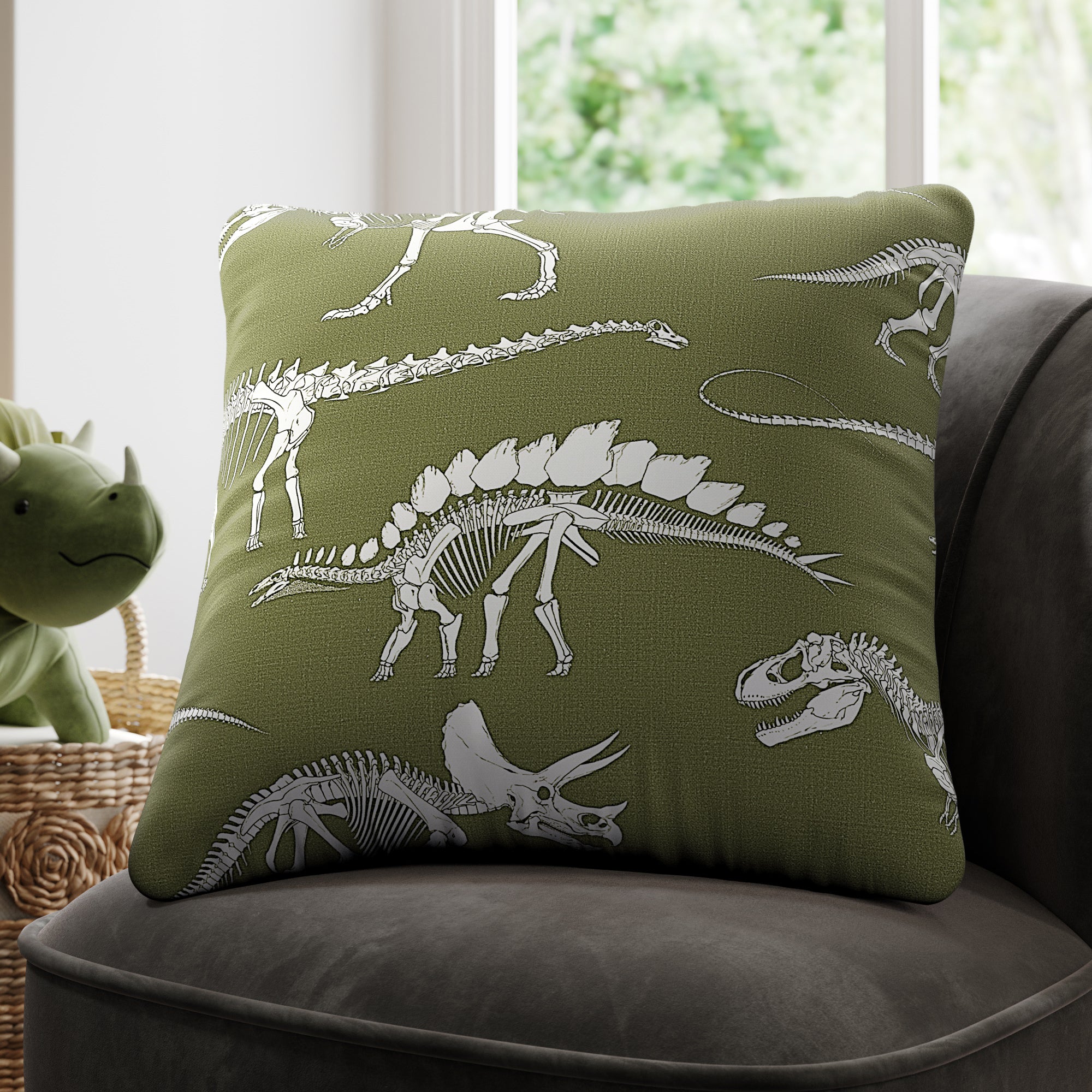 Fossil Forager Made to Order Cushion Cover Fossil Forager Olive