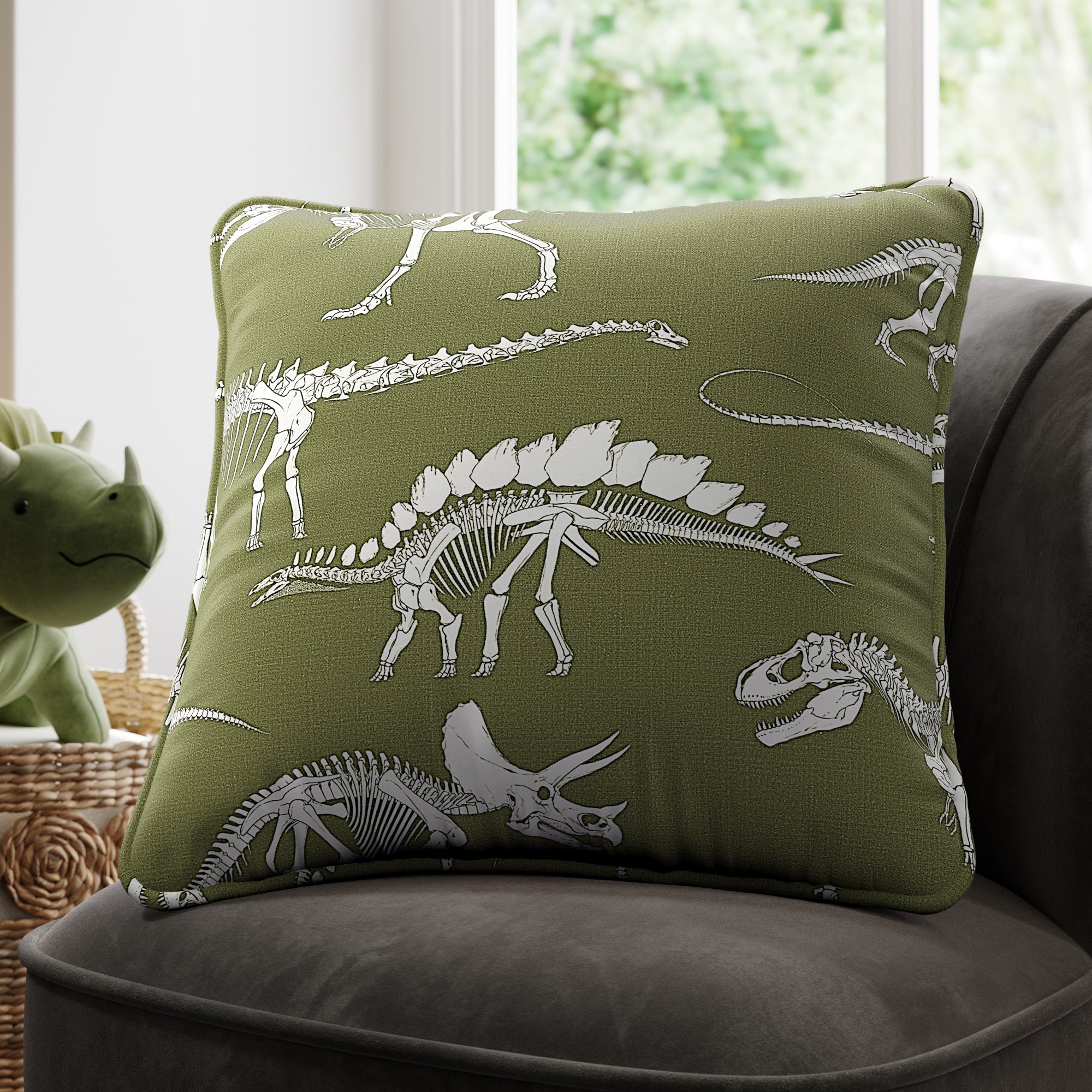 Fossil Forager Made to Order Cushion Cover Fossil Forager Olive