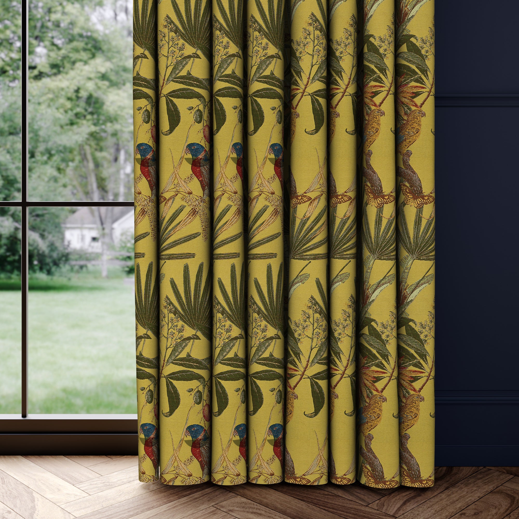 Tropical Treasures Made to Measure Curtains Tropical Treasures Chartreuse