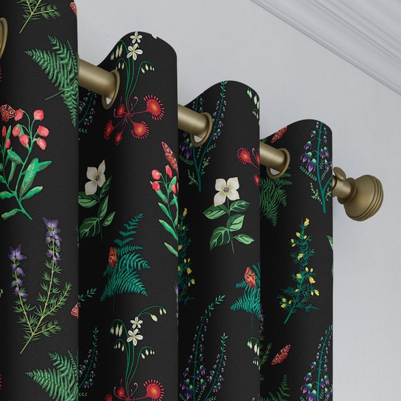 Moorland Velvet Made to Measure Curtains Moorland Velvet Black