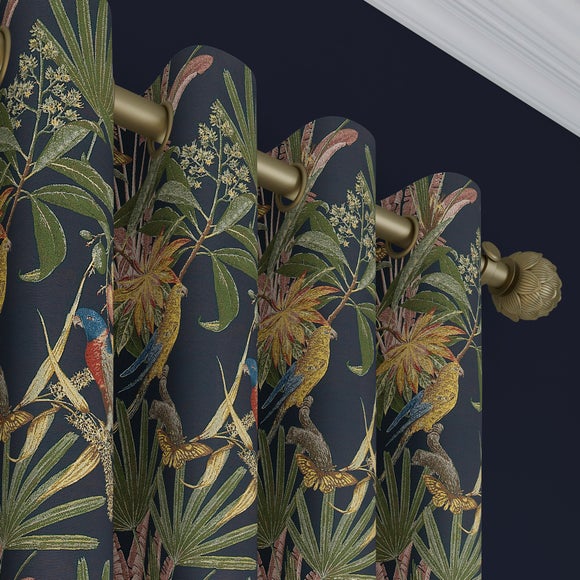 Tropical Treasures Made to Measure Curtains Tropical Treasures Navy