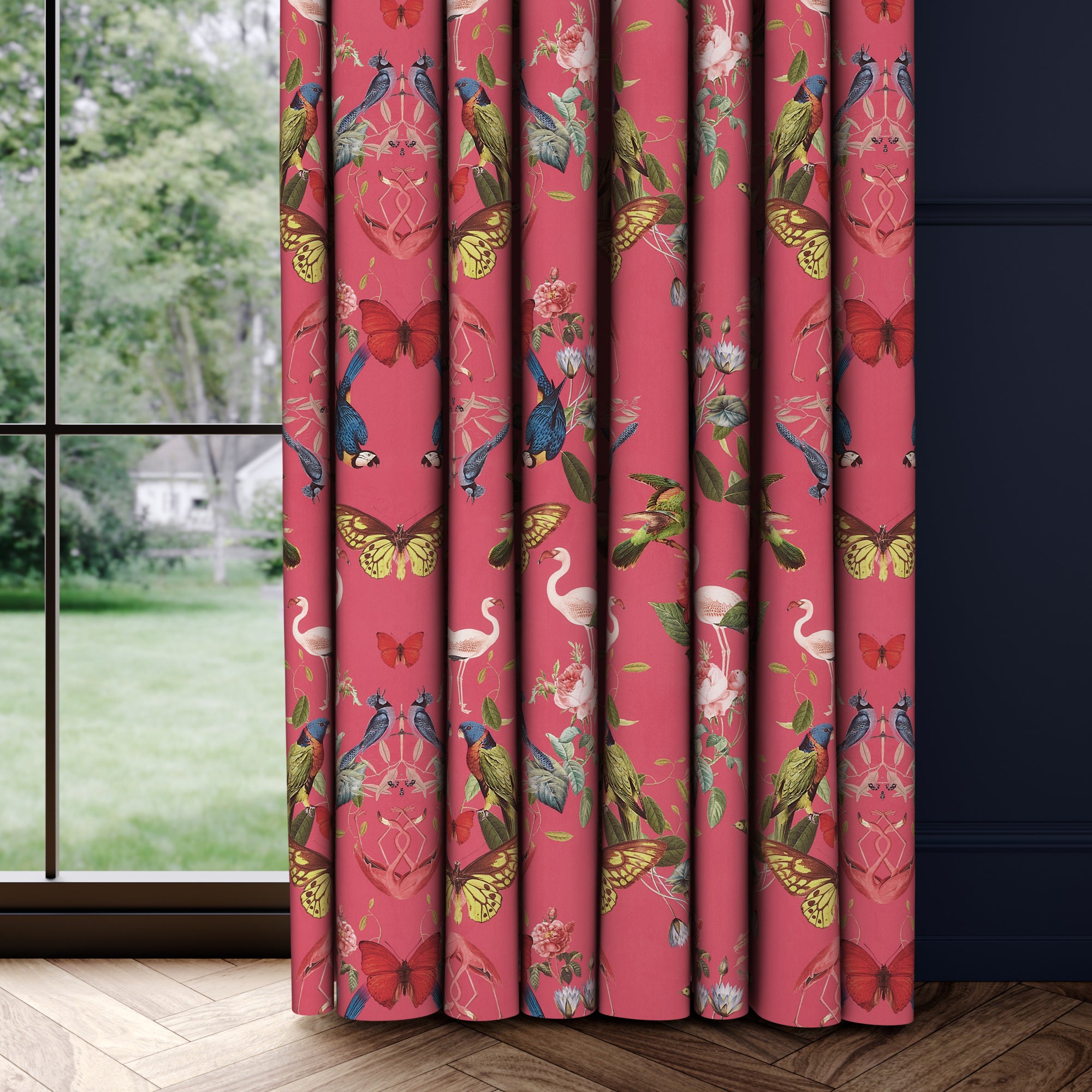 Tropical Kaleidoscope Made to Measure Curtains Tropical Kaleidoscope Magenta