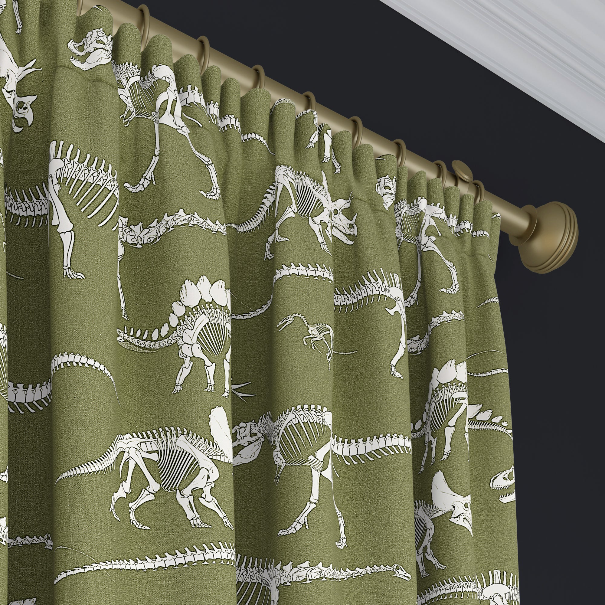 Fossil Forager Made to Measure Curtains Fossil Forager Olive