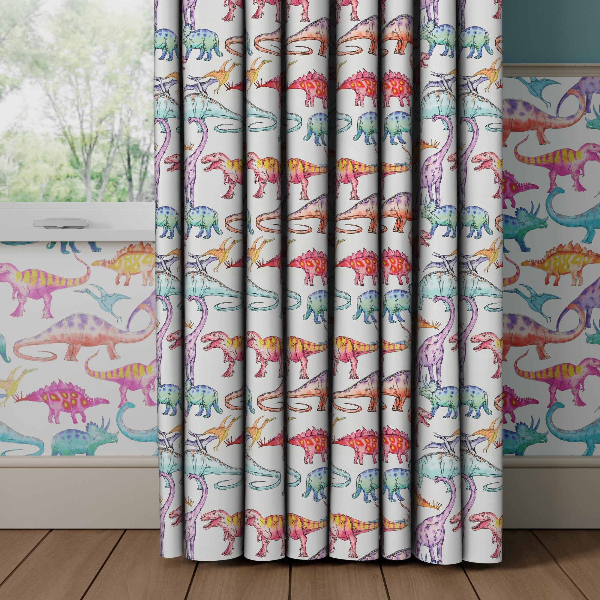 Dinosaur Gallery Made to Measure Curtains Dinosaur Gallery Multi