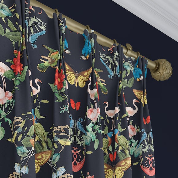 Tropical Kaleidoscope Made to Measure Curtains Tropical Kaleidoscope Navy