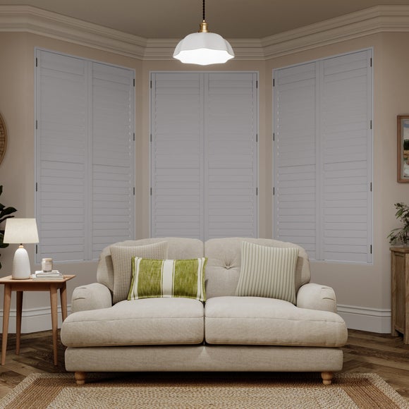 Made to Measure Shutters Pale Silver
