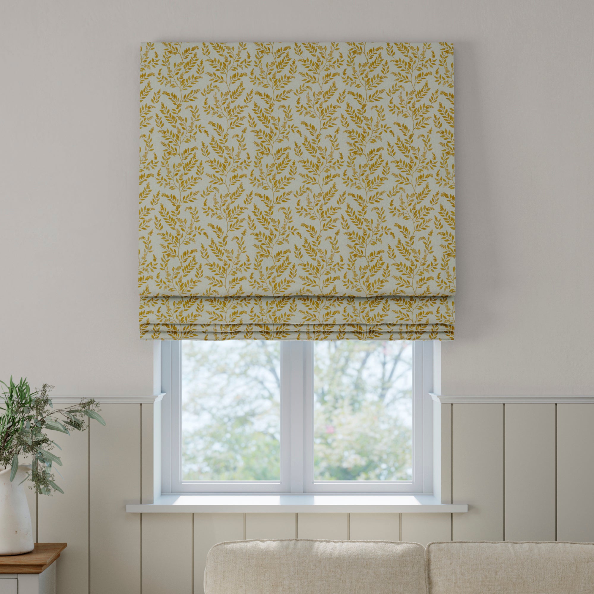 Emily Bond Delia Made to Measure Roman Blind Emily Bond Delia Ochre