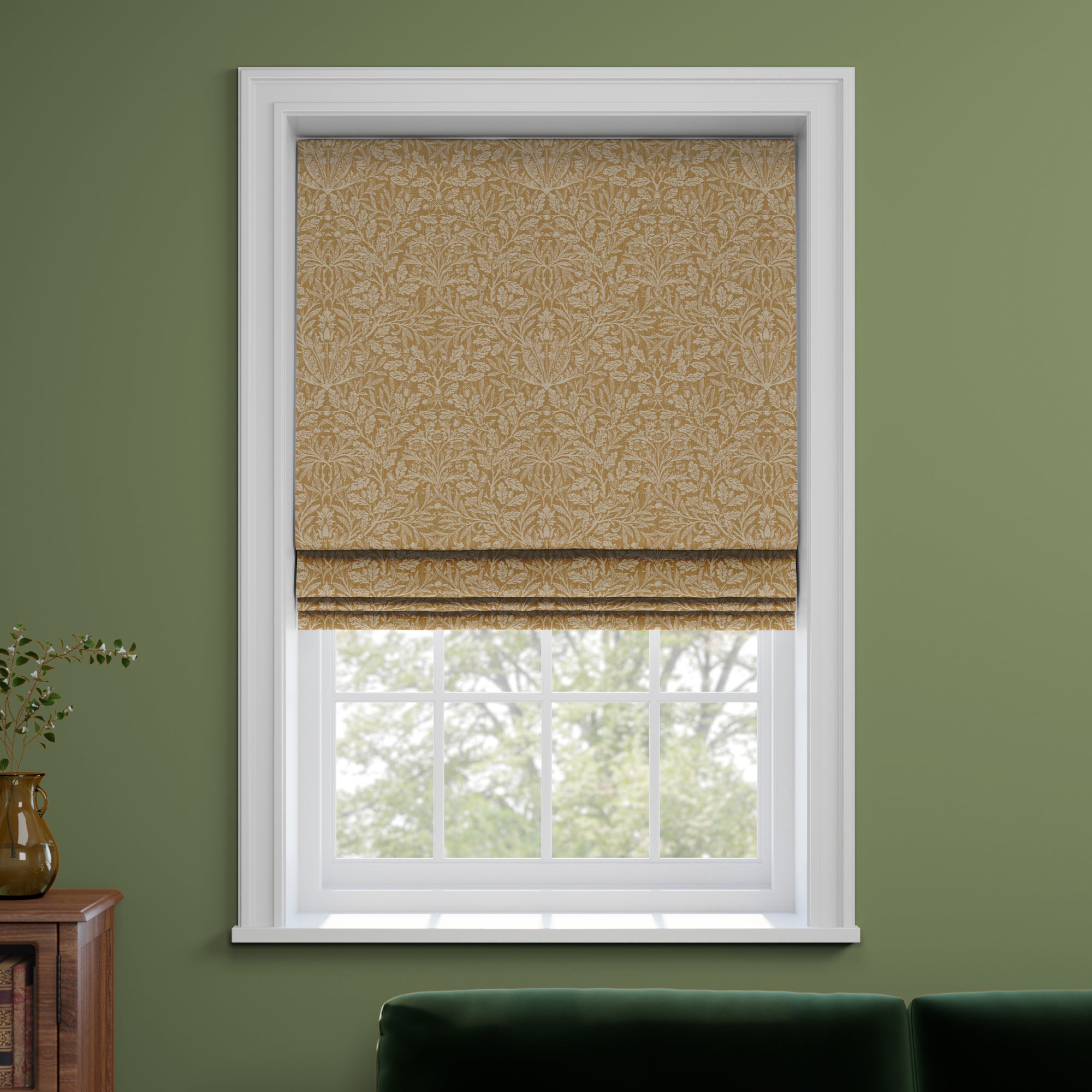 William Morris at Home Acorn Made to Measure Roman Blind William Morris Acorn Woven Ochre