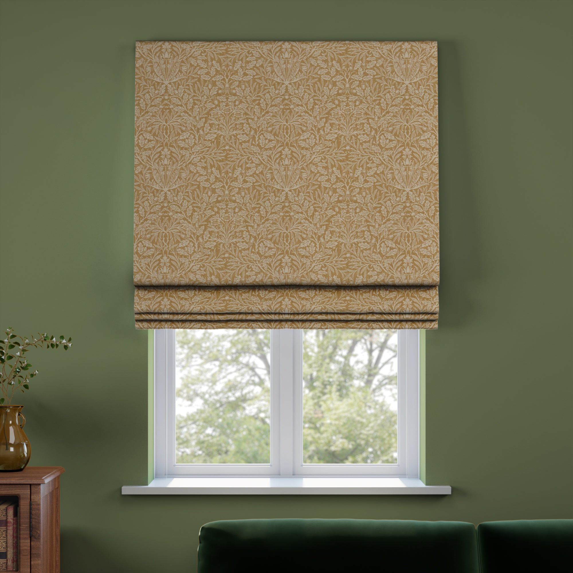 William Morris at Home Acorn Made to Measure Roman Blind William Morris Acorn Woven Ochre