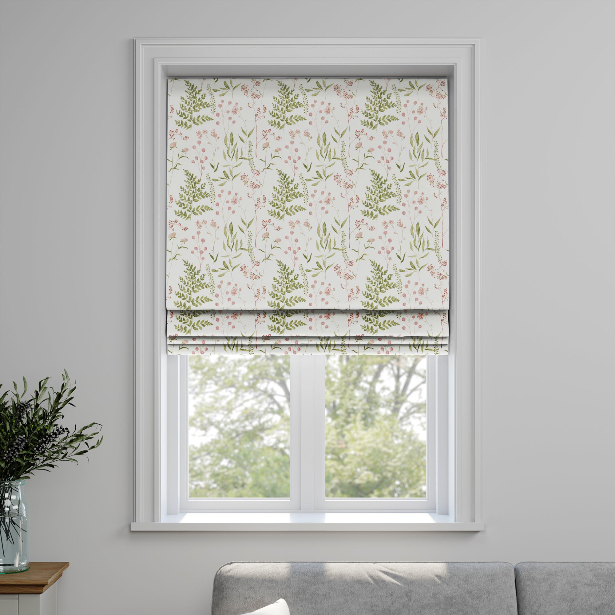 Hazel Made to Measure Roman Blind Hazel Peony