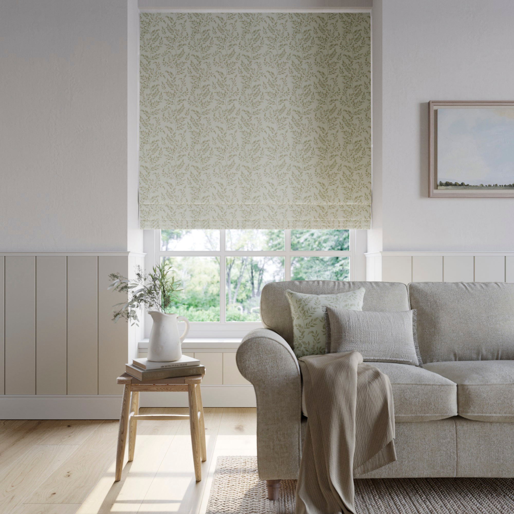 Emily Bond Delia Made to Measure Roman Blind Emily Bond Delia Linen
