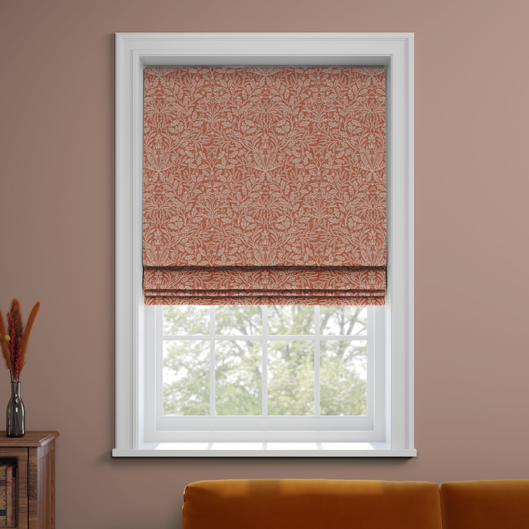 William Morris at Home Acorn Made to Measure Roman Blind William Morris Acorn Woven Terracotta