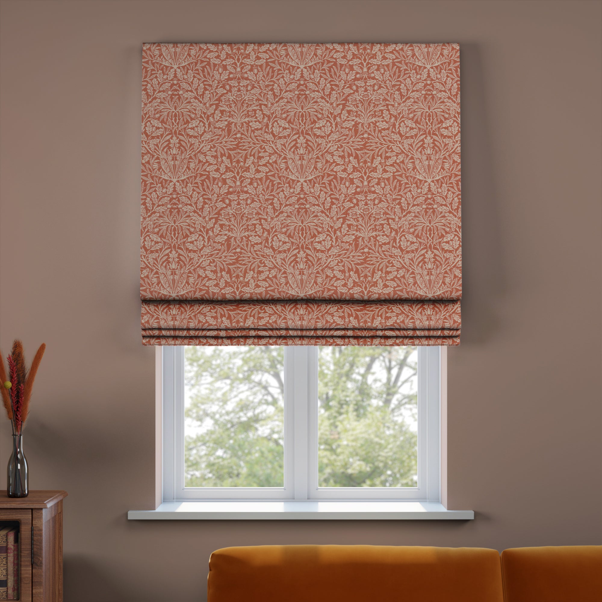 William Morris at Home Acorn Made to Measure Roman Blind William Morris Acorn Woven Terracotta