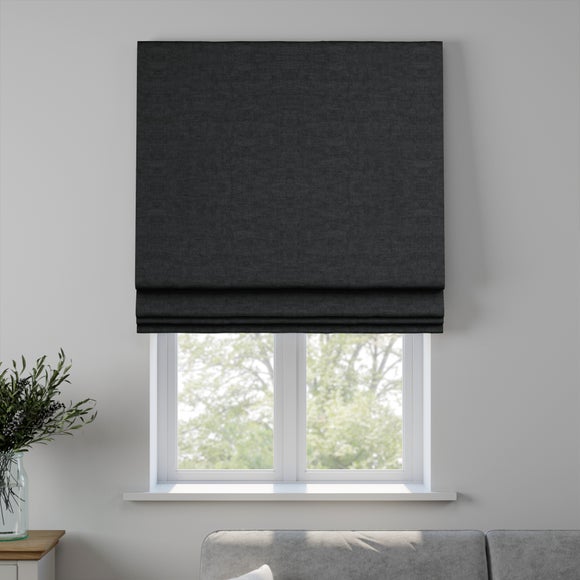 Luxury Velvet Made to Measure Roman Blind Lux Velvet Noir