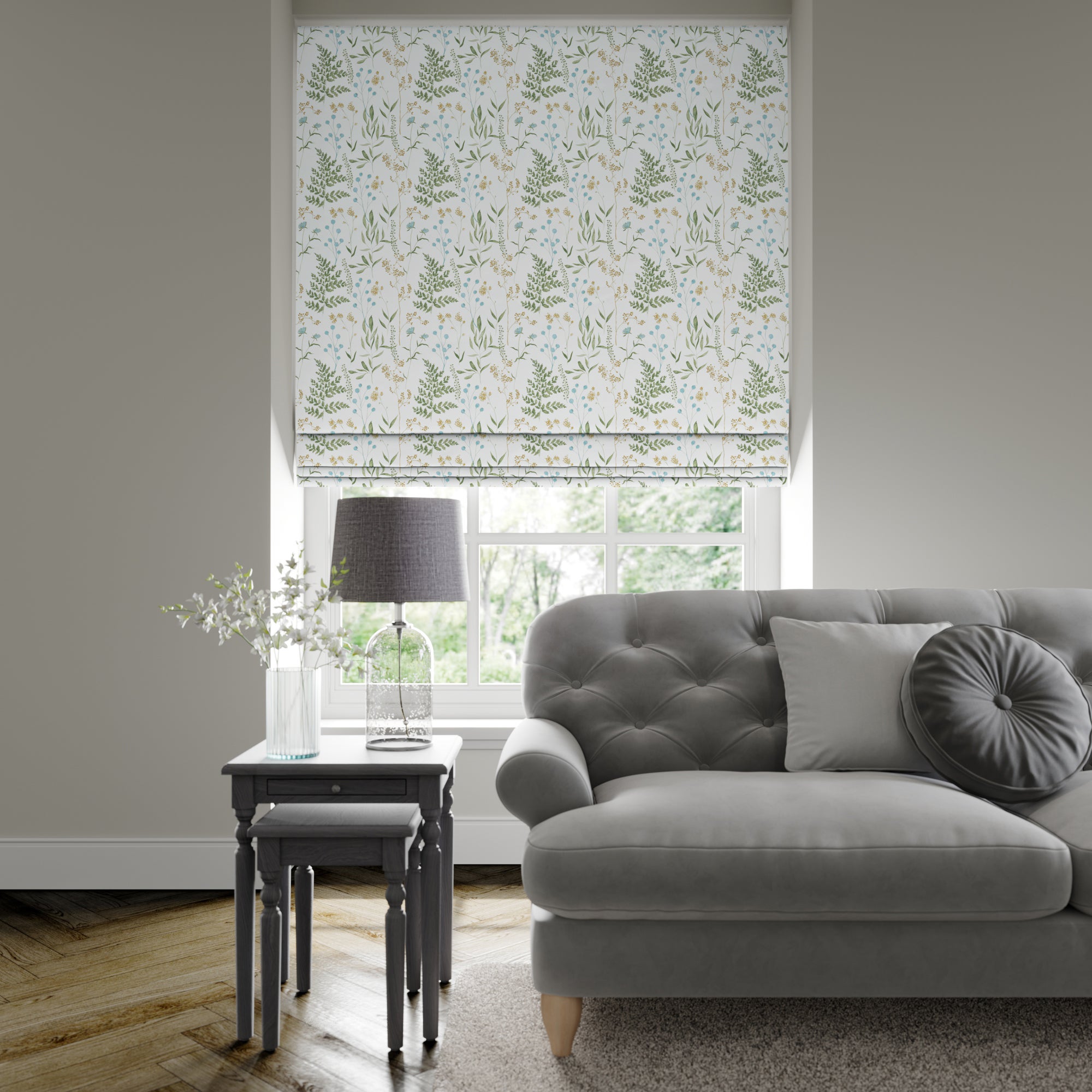 Hazel Made to Measure Roman Blind Hazel Duckegg