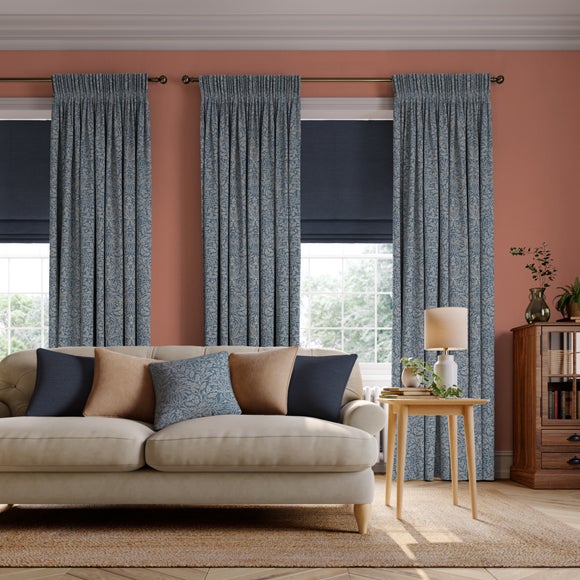 William Morris at Home Acorn Made to Measure Curtains William Morris Acorn Woven Indigo
