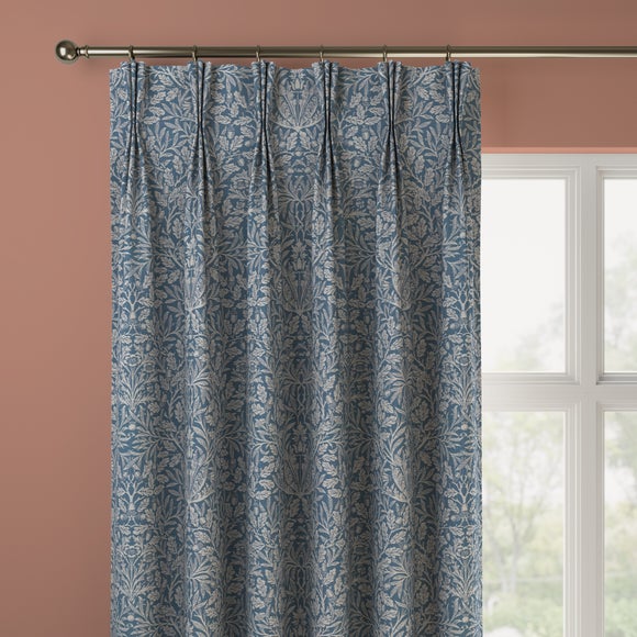 William Morris at Home Acorn Made to Measure Curtains William Morris Acorn Woven Indigo
