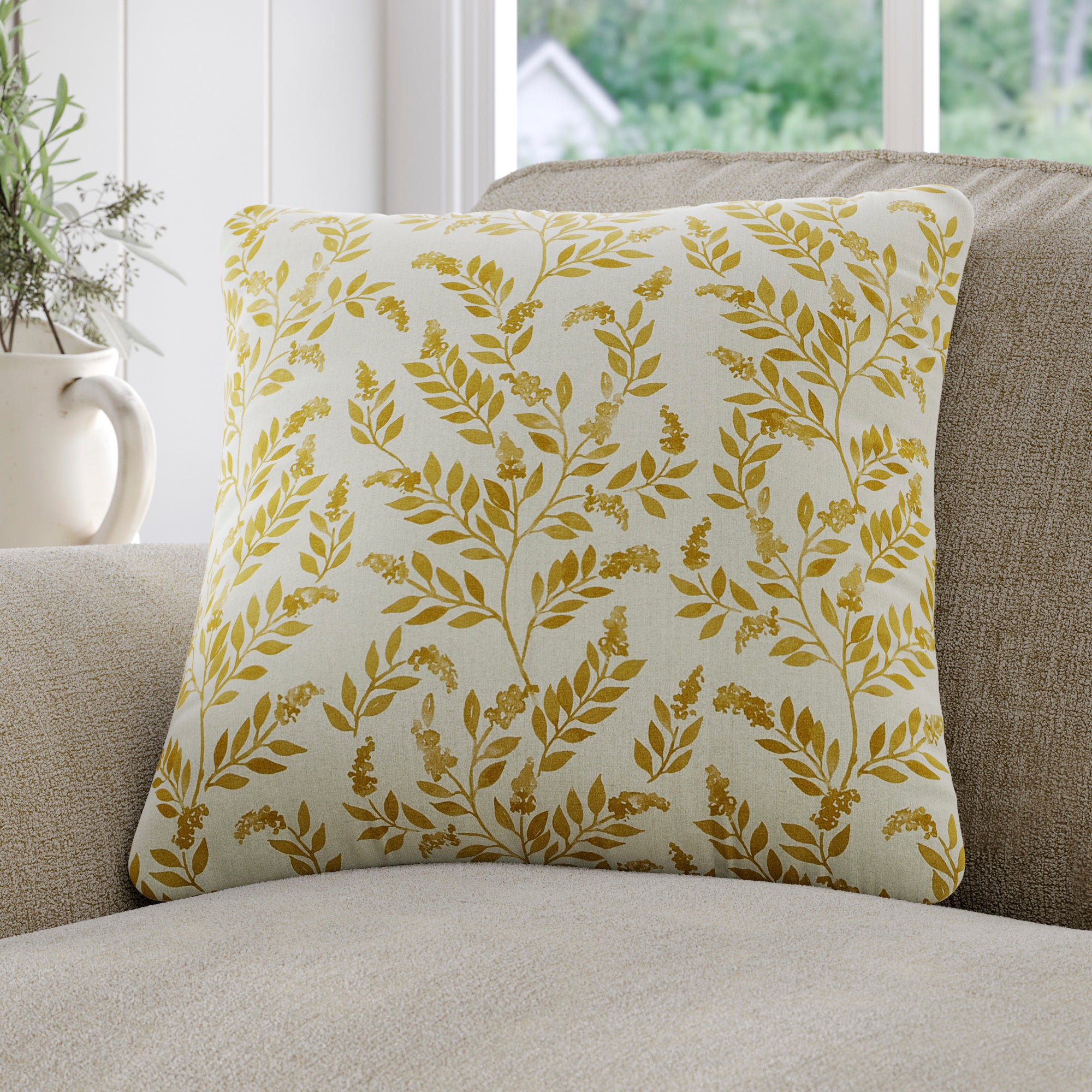 Emily Bond Delia Made to Order Cushion Cover Emily Bond Delia Ochre