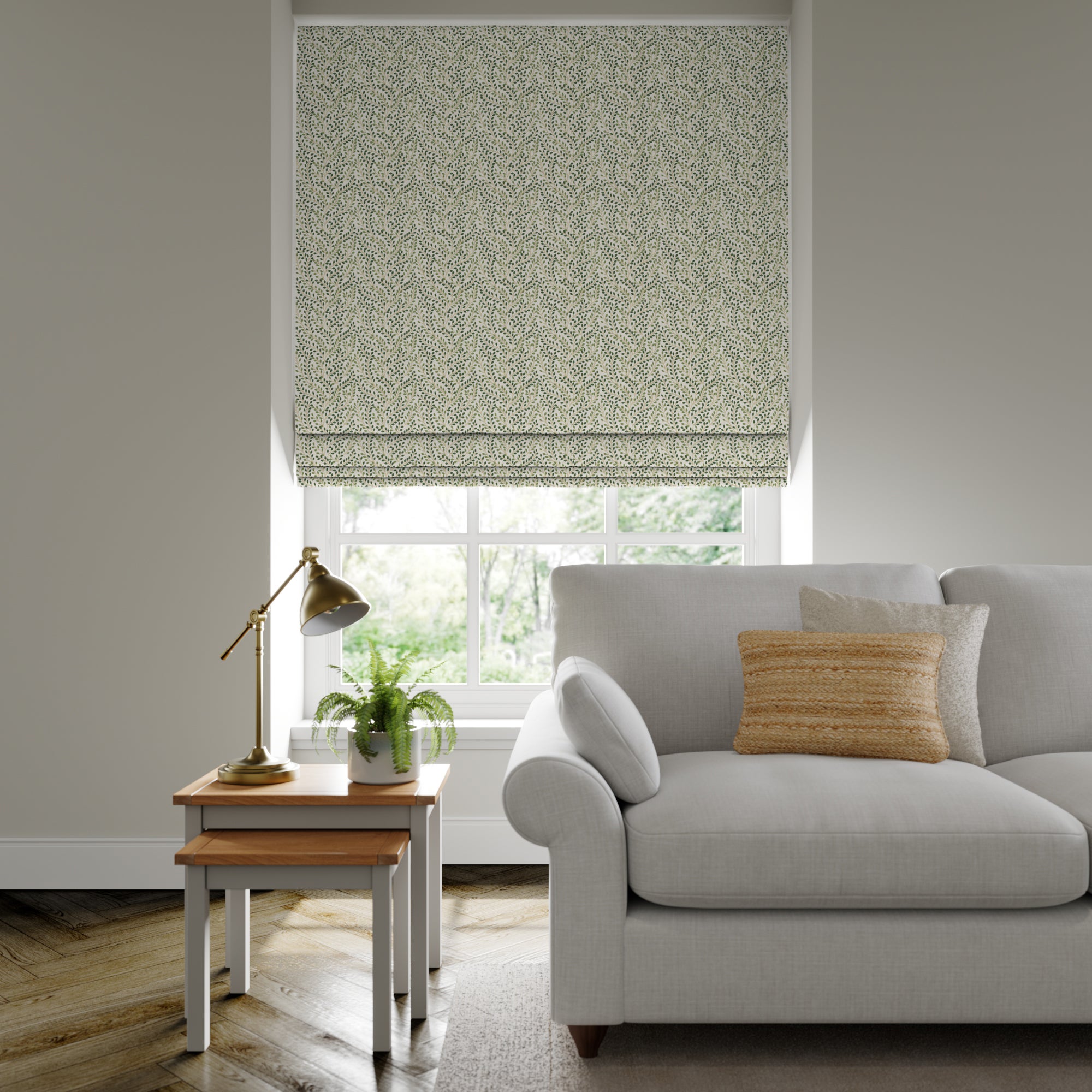 Shimla Made to Measure Roman Blind Shimla Green