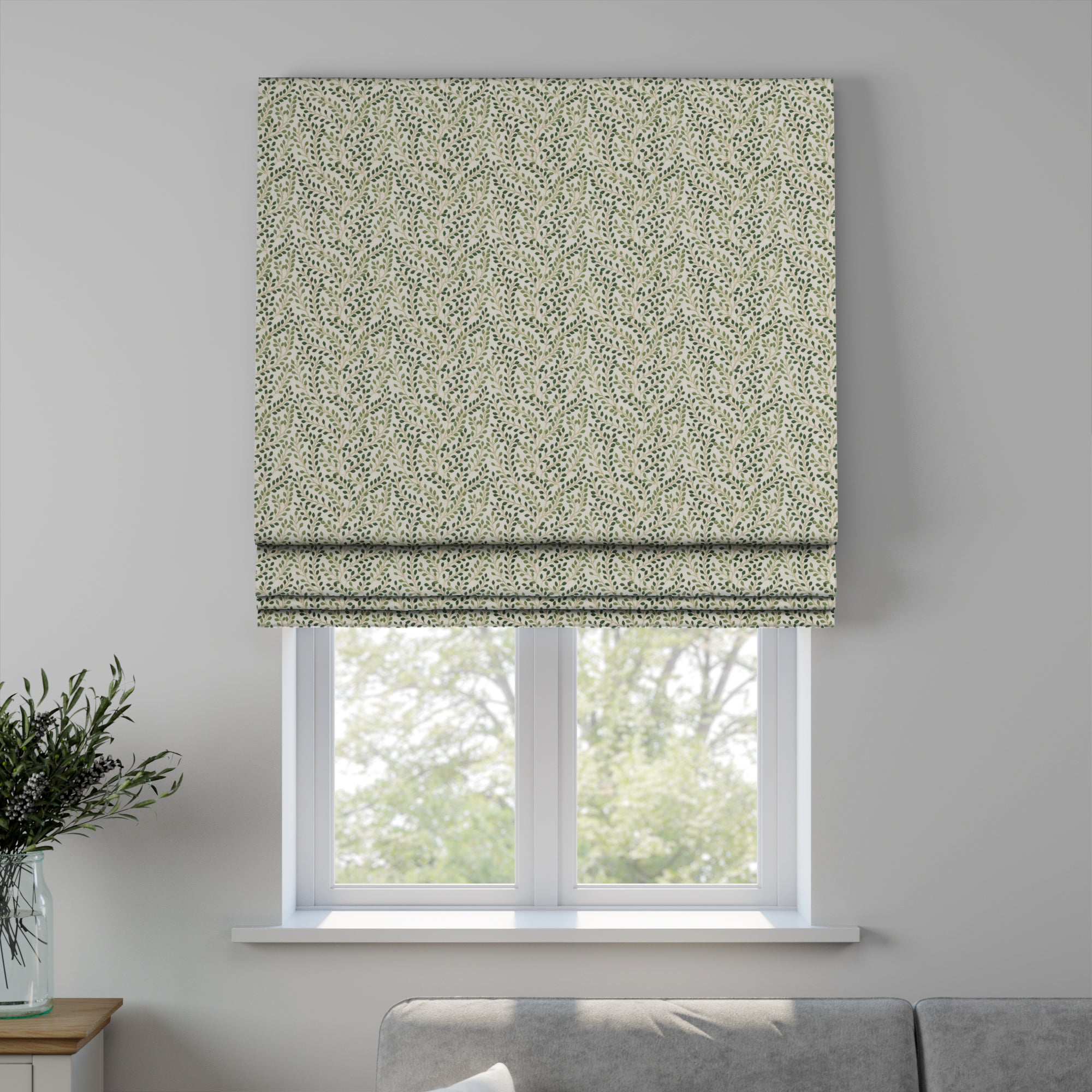 Shimla Made to Measure Roman Blind Shimla Green