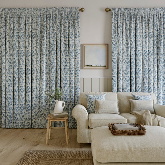 Emily Bond Delia Made to Measure Curtains Emily Bond Delia Indigo