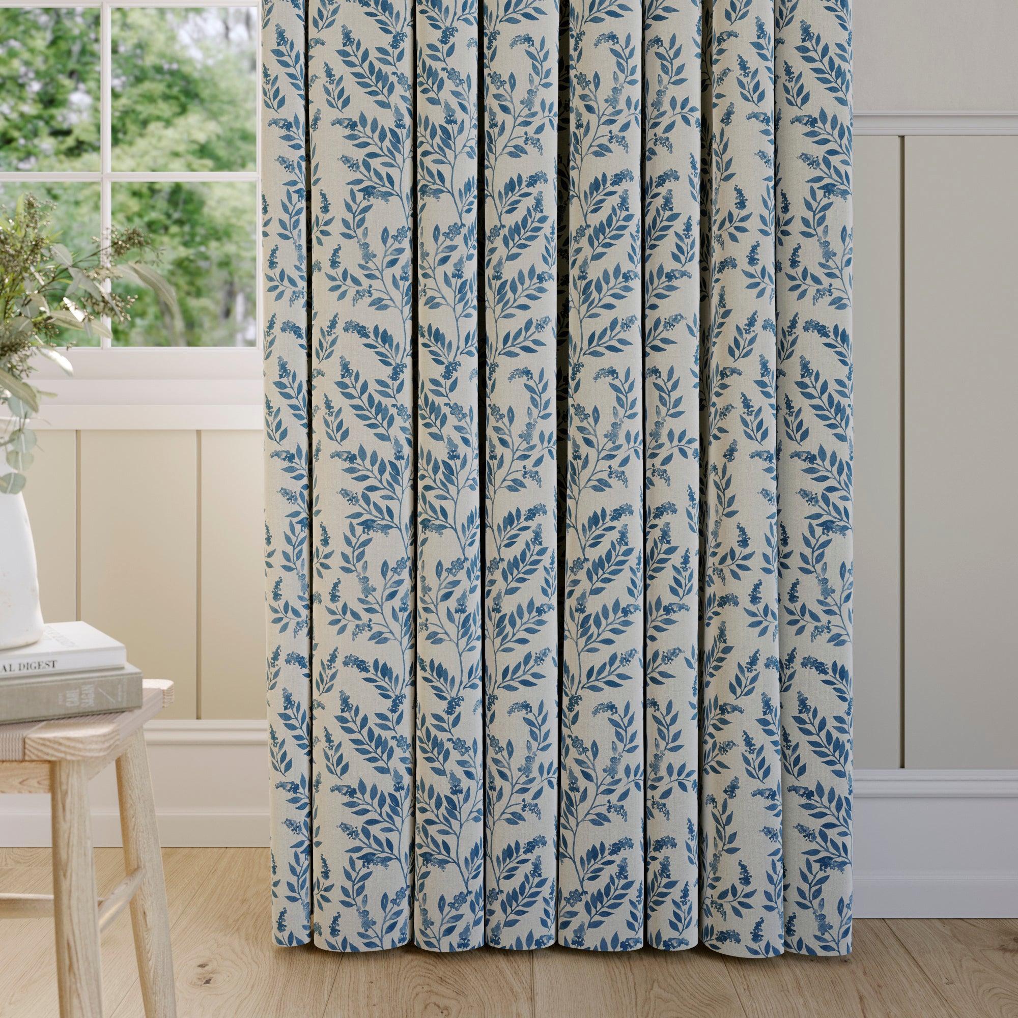 Emily Bond Delia Made to Measure Curtains Emily Bond Delia Indigo