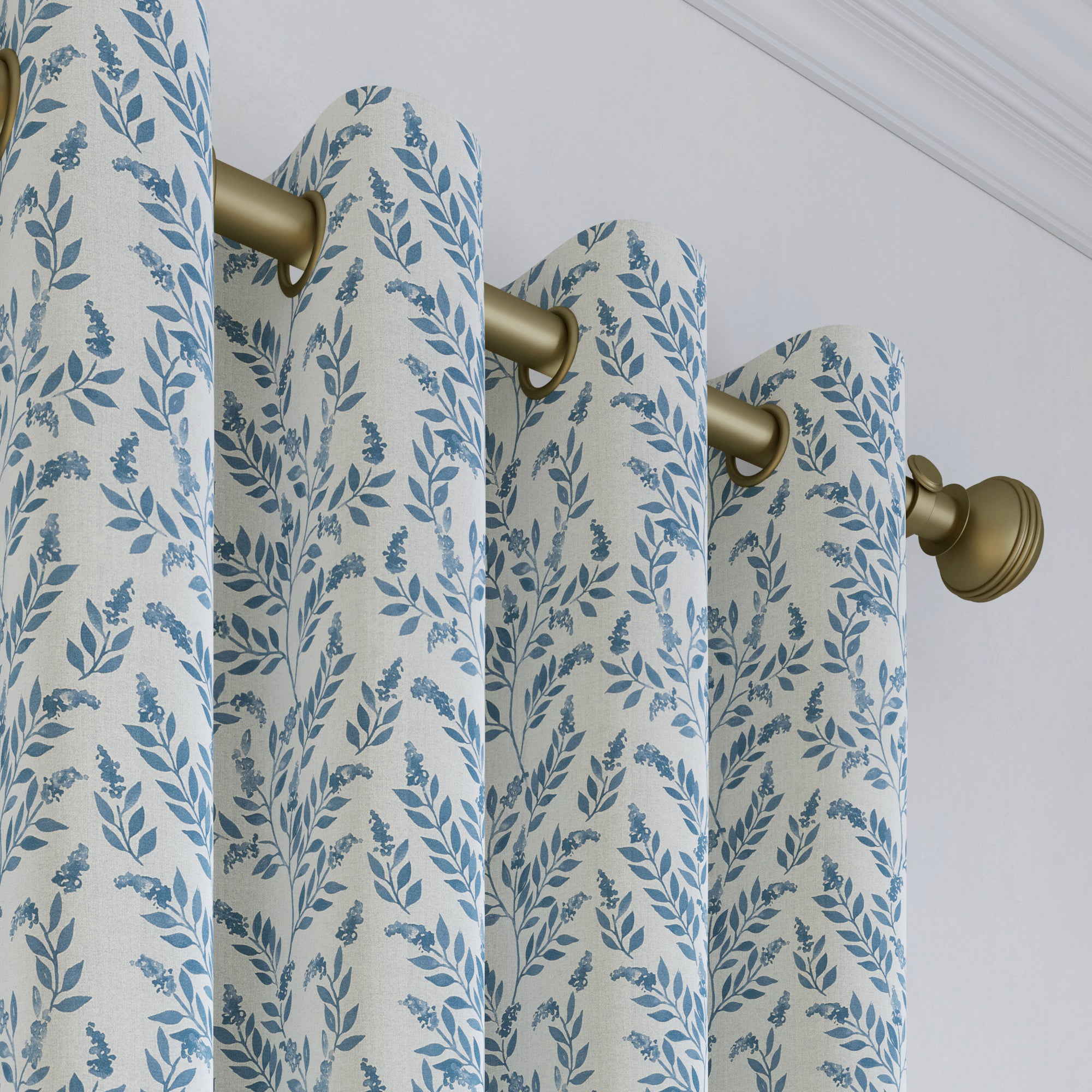 Emily Bond Delia Made to Measure Curtains Emily Bond Delia Indigo