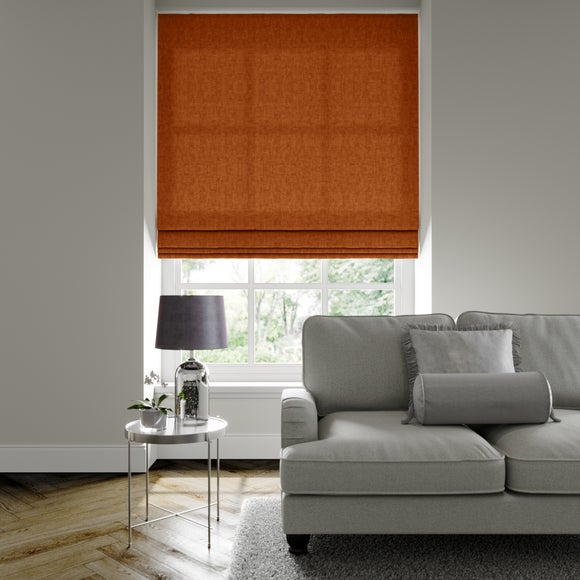 Luxury Velvet Made to Measure Roman Blind Lux Velvet Copper