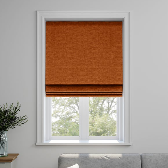 Luxury Velvet Made to Measure Roman Blind Lux Velvet Copper