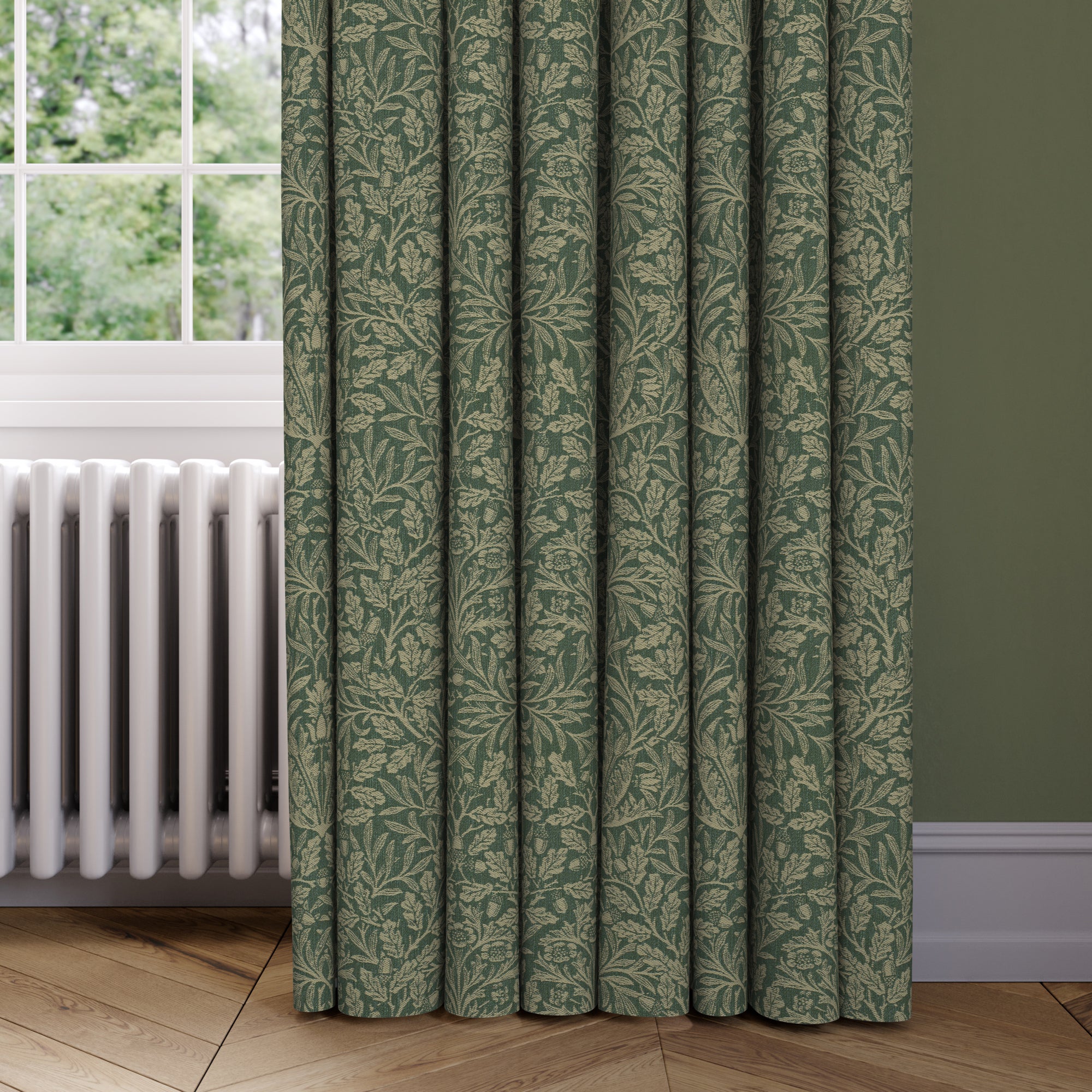 William Morris at Home Acorn Made to Measure Curtains William Morris Acorn Woven Forest