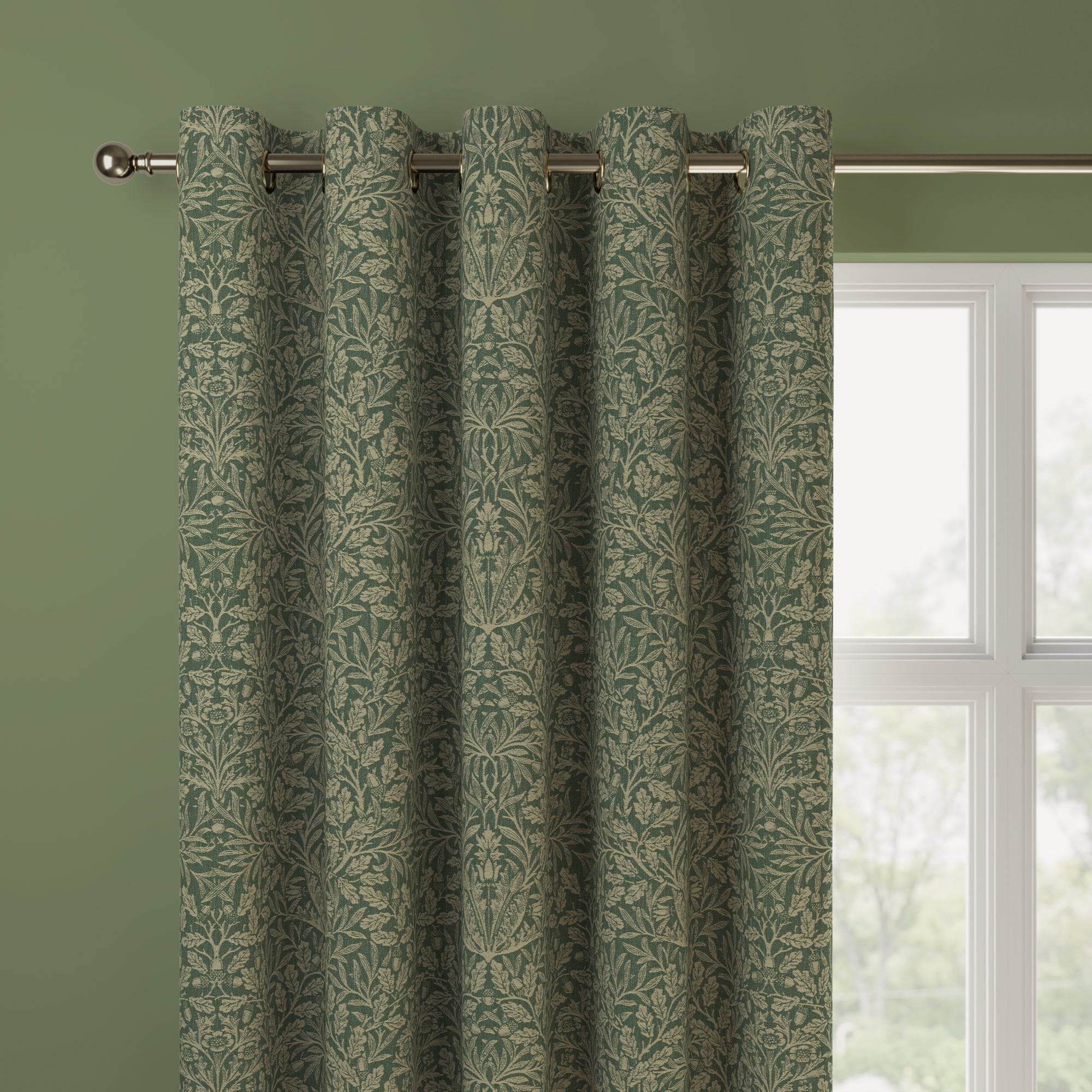 William Morris at Home Acorn Made to Measure Curtains William Morris Acorn Woven Forest