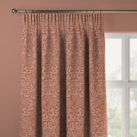 William Morris at Home Acorn Made to Measure Curtains William Morris Acorn Woven Terracotta