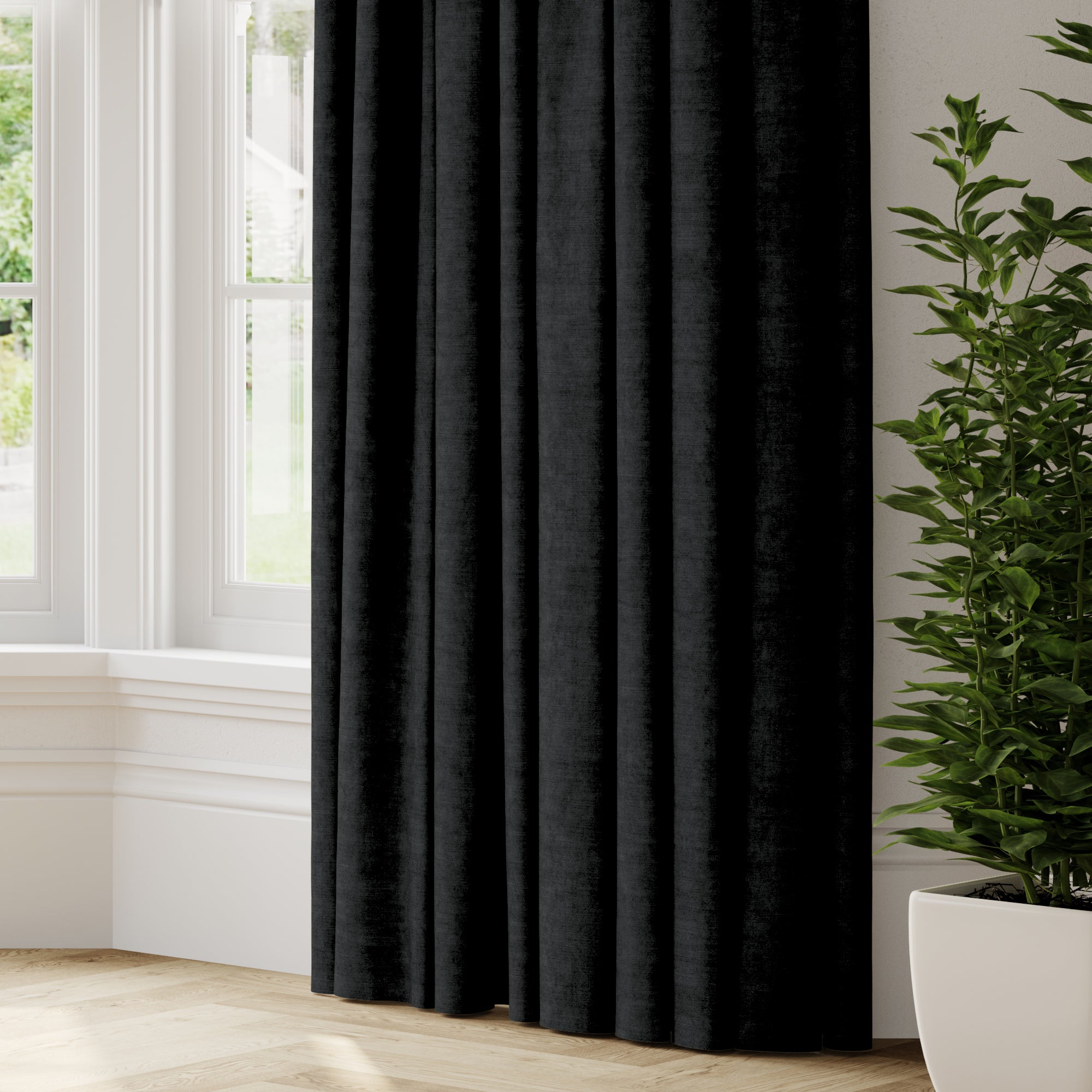 Luxury Velvet Made to Measure Curtains Lux Velvet Noir